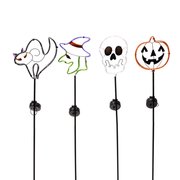 Alpine Assorted Metal 23.3 in. H Halloween Solar Garden Stake RGG360A